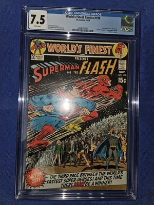 ⚡ World’s Finest #198 CGC 7.5 1970 🔑 3rd Superman vs Flash Race DC Key - Image 1 of 4