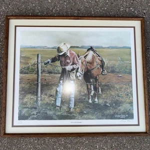 In A Days Work litografia stampa incorniciata di Gary Hawk 1979 firmata e numerata 7/950 - Foto 1 di 13