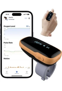 Vibeat WearO2 Pulsoximeter Bluetooth Blutsauerstoff Herzfrequenzmessgerät - Open Box - Bild 1 von 11