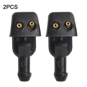 Brand New Right Front Left Nozzle 2Pcs Nozzle Black Car Exterior Exterior - Picture 1 of 12