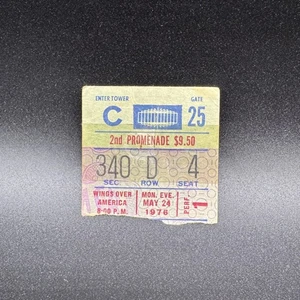 WINGS OVER AMERICA CONCERT TICKET STUB, MAY 24 1976, MADISON SQUARE GARDEN - Picture 1 of 2
