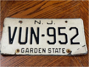 NJ 1972 matrícula VUN-952 Garden State - Imagen 1 de 5