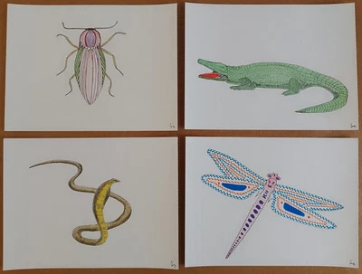 Insecto decoración habitación niños, caimán/cocodrilo, cobra, mosca Foto 1 de 4