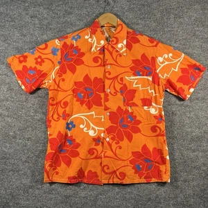 Camisa Hawaiana Vintage Años 60 70 Sears Ropa Deportiva Floral Aloha Grande Disco Groovy - Imagen 1 de 5