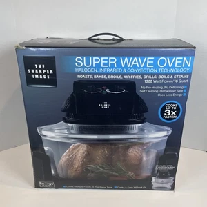 SUPER WAVE OVEN Sharper Image 1300 Watt,16 Quart Halogen Infrared Convection NEW - Picture 1 of 2