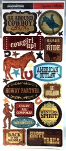 Western Cowboy American Outlaw Cowpoke Wrangler Creative Imagination 12" Sticker - Picture 1 of 1