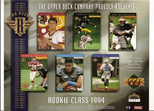 1994 UPPER DECK COLLECTOR SERIES SHEET FOR NFL ROOKIE CLASS - Picture 1 of 1