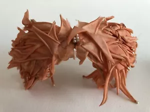 50er Jahre Damen Peach Fascinator - Bild 1 von 2