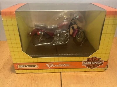 Matchbox Harley Davidson Sportster Motorcycle Red 1:15 Die cast - Image 1 of 4