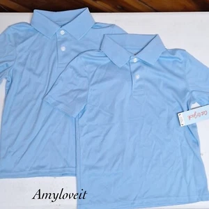 Cat & Jack SET OF 2 Size Medium Performance Uniform Polo Shirts NWT - Picture 1 of 3