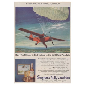 1947 Seagrams VO Canadian: Ultimate in Pilot Training S Vintage Print Ad - Picture 1 of 1