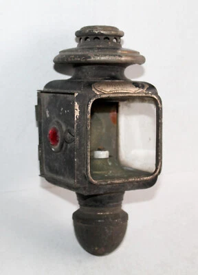 RARE LUCIFER - LANTERNE DE FIACRE, LAMPE PETROLE DE CALECHE, PHARE VOITURE XIXe - Photo 1/4