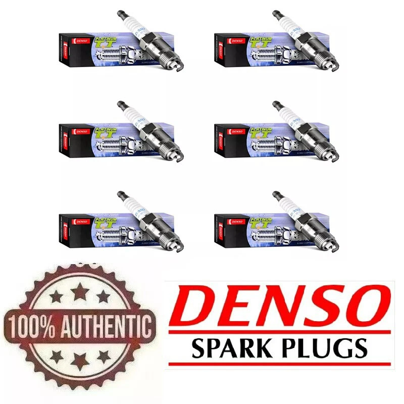 DENSO "PLATINUM TT" Spark Plugs (Set of 6) 1995-2003 for Acura TL 3.2L - Image 1 of 1