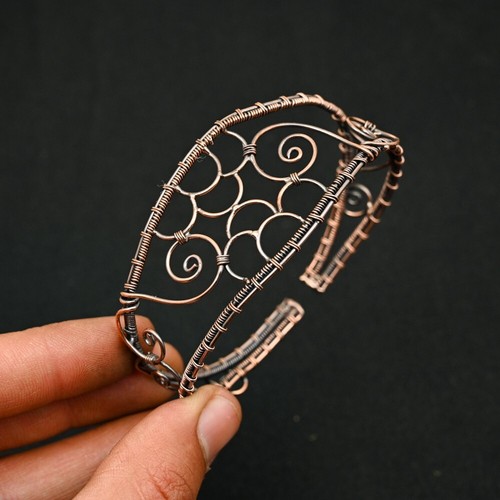 VALENTINO Bracciale avvolto filo rame regolabile design fatto a mano braccialetto gioielli