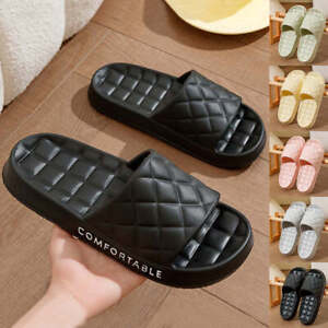 Men's Home Slippers With Plaid Design Soft-soled Silent Indoor Floor Bathing Sli