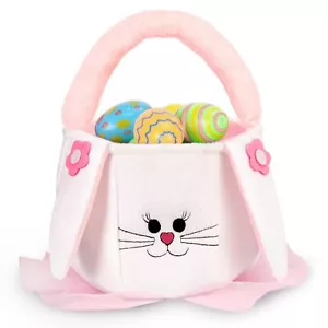 Easter Basket for Kids Empty - Bunny Easter Buckets with Rabbit Ears Large Ea... - Picture 1 of 7