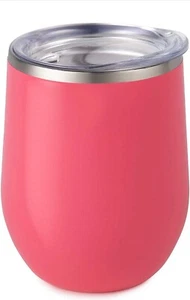 Vaso de copa de vino sin tallo de acero inoxidable Maars Bev de 12 oz con tapa y pajita a juego - Imagen 1 de 89