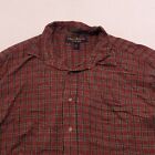 Chesterfield Tartan Flannel Casual Button Up Shirt Mens Size Extra Large XL Red