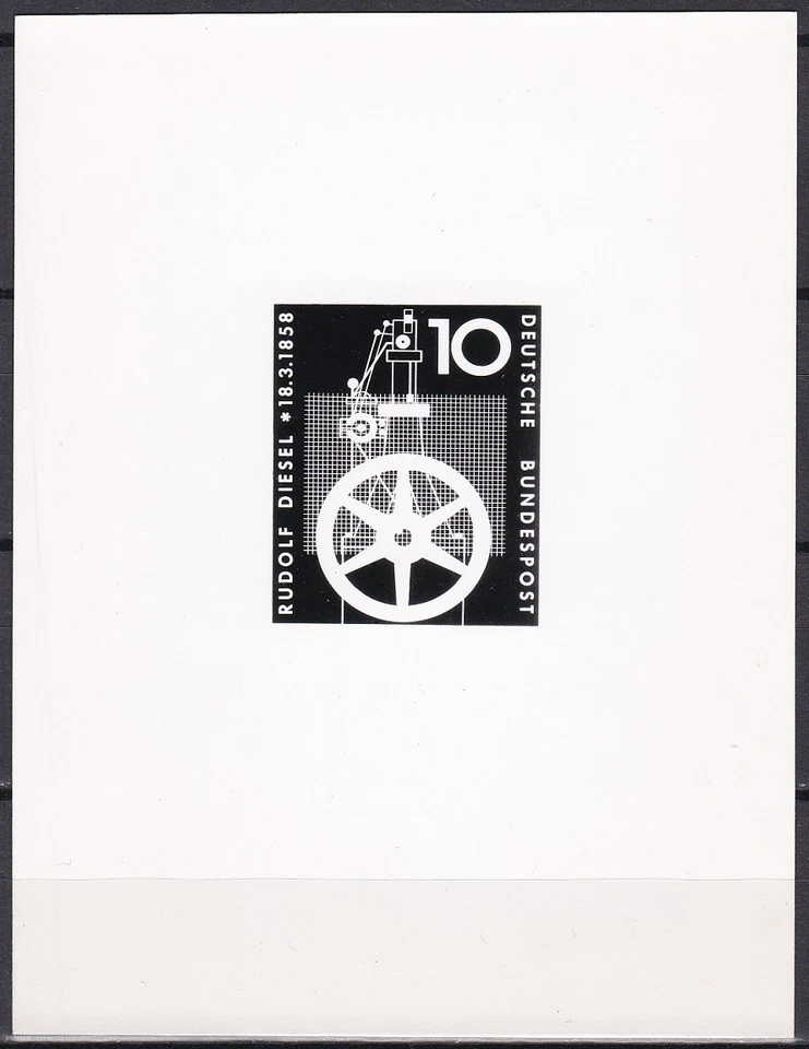 Photo Essay Germany Sc783 Engineer Rudolf Diesel, Diesel Engine, Unissued - Image 1 of 1