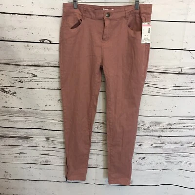 Бонго брюки подростков 11 женщин розовый высокий подъем узкие молнии манжеты эластичной J5 - Изображение 1 из 4