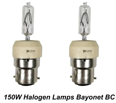 2 x 240V 150W Bayonet Halogen Light Lamp Globes Bulbs BC B22 - Image 1 of 4