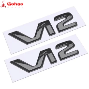 2x BLACK "V12" SIDE FENDER EMBLEM FOR R129 W140 SL600 S600 SL S W220 W222 W223 - Bild 1 von 3