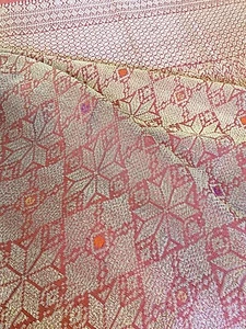 Antike Tapis Sarong Sumatra Textil schwere Metallfäden XX502 - Bild 1 von 10