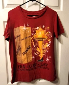 A Christmas Story Fra Gee Lay Leg Lamp Tee T Shirt Youth Size Large (11-13) - Picture 1 of 10