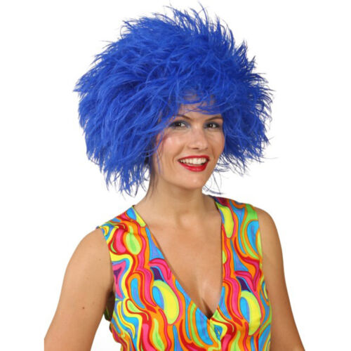 Struwel Clown Perruque Bleu Clownperuecke Perruque de Clowns Carnaval