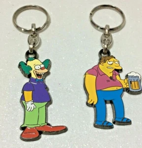 THE SIMPSONS PORTACHIAVI IN METALLO METAL KEYCHAIN KRUSTY CLOWN BARNEY 1999 - Picture 1 of 5