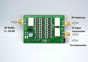 Attenuator / Transverter SMA Interface Board 50 70 144 222 432 Mhz VHF UHF ham - Picture 1 of 4