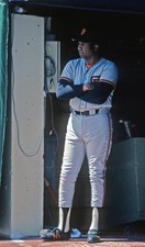 Manager Frank Robinson of the San Francisco Giants looks on from - 1983 Photo 1