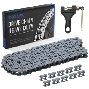 420 Motorcycle Chain 132 Links for 50 70 90 110 125Cc SSR Taotao Coolster Apollo - Picture 1 of 12