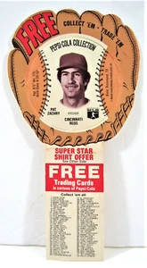 Tarjeta de Disco Guante Pat Zachry Pepsi 1977 MLB Cincinnati Rojos Stock Antiguo - Imagen 1 de 3