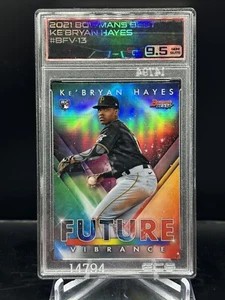 2021 Bowman's Best Future Vibrance RC #BFV-13 Ke'Bryan Hayes Pirates ECG 9.5 - Imagen 1 de 2