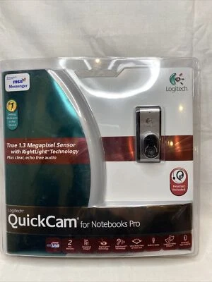 Logitech QuickCam for Notebooks Pro USB-2.0 WebCam w/Microphone 1.3MP  Brand New - Image 1 of 4
