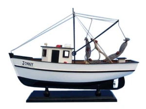 Wooden Forrest Gump - Jenny Model Shrimp Boat 16" - Picture 1 of 9
