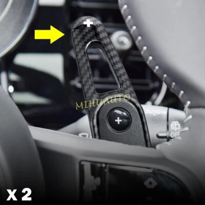 Carbon Fiber Steering Wheel Shifter Paddle Extension For Mini Cooper F55 F56 F57 - Image 1 of 4