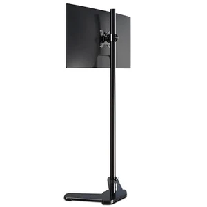 Single Monitor Mount Extra Long Monitor Stand 47 Inch Pole Black Stand Monitor D - Picture 1 of 7