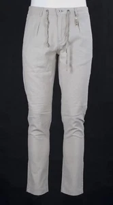 PANTALONE MARKUP IN LINO CORDA CON PENCE E LACCIO VITA A VISTA CHIUSURA CON ZIP - Foto 1 di 8