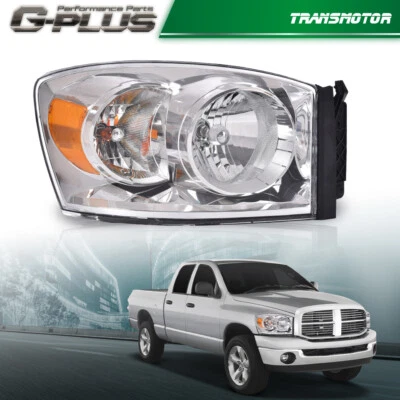 Faro cromado lado pasajero nuevo ajuste para Dodge Ram 1500 2500 3500 2006-2009 Foto 1 de 4