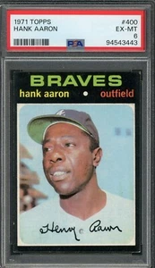1971 Topps #400 Hank Aaron Atlanta Braves ex-mt PSA 6 - Bild 1 von 3