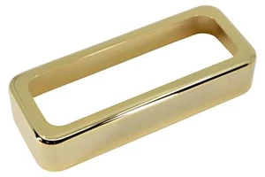 Open P90 soapbar guitar pickup cover Nickel Silver - Gold - Picture 1 of 2