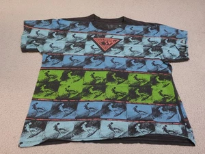Vintage Global Sport Surf AOP Shirt Herren XL blau All Over Print Surfer dünn 80er - Bild 1 von 9