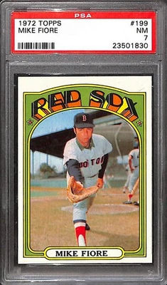 1972 Topps #199 Mike Fiore PSA 7 NM 23501830  - Image 1 of 3