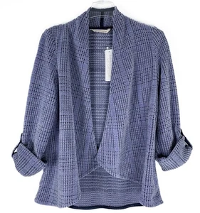 Soft Surroundings Warwick Topper Roll Tab Plaid Chenille Damen XS Lavendel Neu - Bild 1 von 13