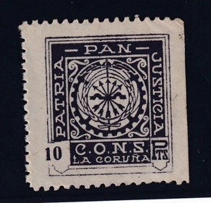 CORUÑA LA. EDIFIL 88*. 10 PTAS LILA C.O.N.S - Picture 1 of 2