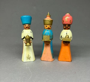 orig. Holz Erzgebirge Volkskunst heiligen drei Könige Weihnachten Grippe 4124-3 - Bild 1 von 5