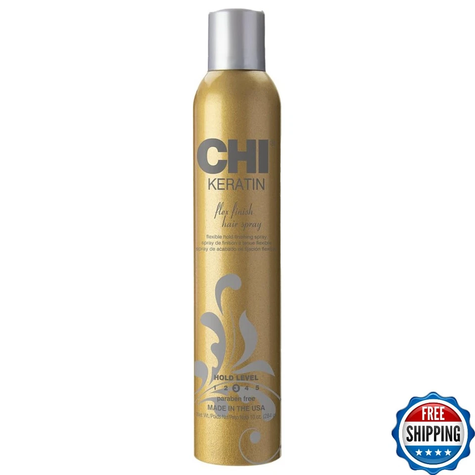 CHI Keratin Flex Finish Hair Spray 10oz Lightweight Long-Lasting Frizz Control - Image 1 of 4