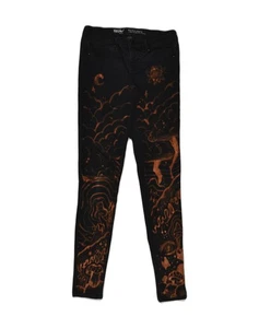 MOSSIMO Womens Graphic Skinny Jeans W26 L31 Black Cotton AD04 - Picture 1 of 4